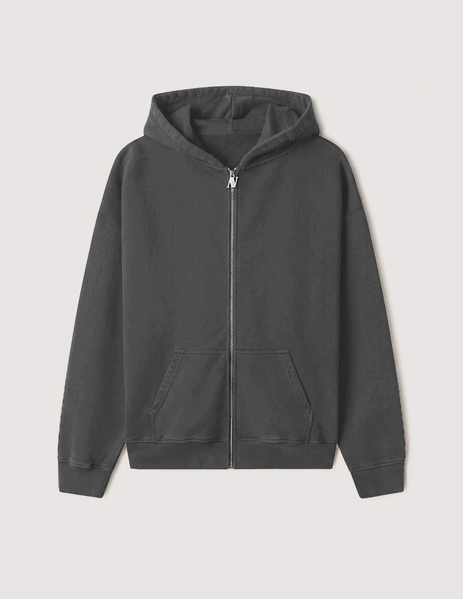 Classic Metal Logo Zipper Anthracite