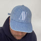 Ambivalent Jeans Cap mit Logo Stickerei